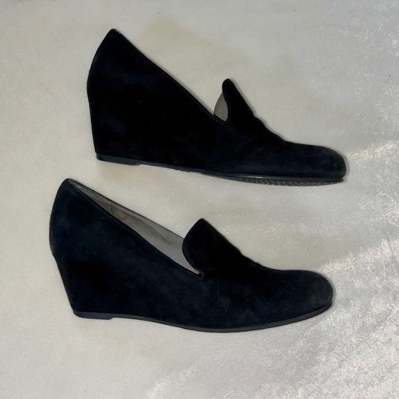 Stuart Weitzman Arise Suede Loafer Wedges 5.5 - Picture 4 of 11